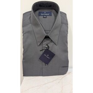 Vintage Barrington Mens Grey Dress Shirt 16.5 32/33 Sears Deadstock